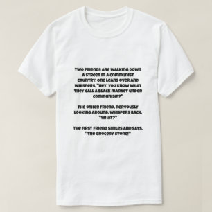 Een AI grap over communisme zwarte markt T-shirt