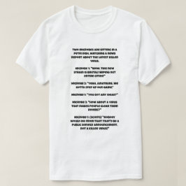Een AI grap over een dodelijk virus T-shirt