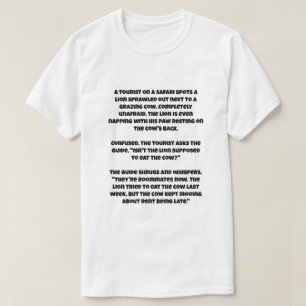 Een AI-grap over een leeuw en een koe T-shirt