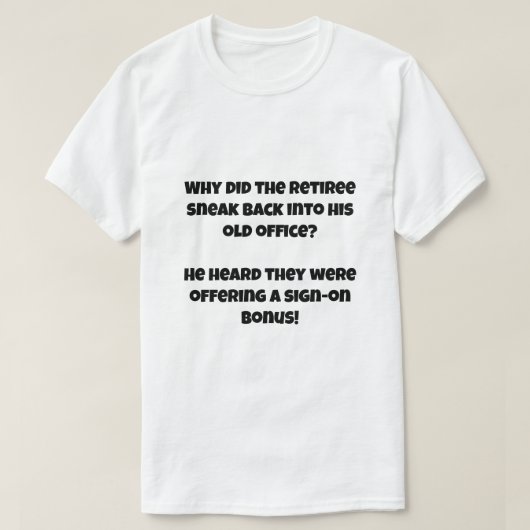 Een AI-grap over gepensioneerden T-shirt (Design voorkant)