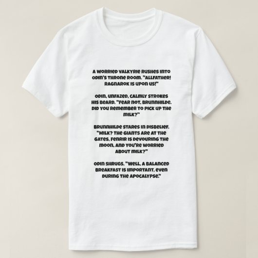 Een ai-grap over Ragnarok T-shirt (Design voorkant)
