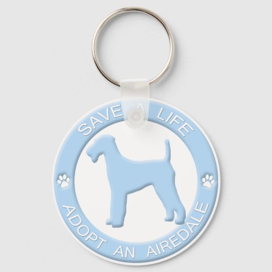 Een Airedale Sleutelhanger aannemen (Voorkant)
