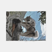 Een Alaskan Malamute met de naam Uzi Fleece Deken (Voorkant (Horizontaal))