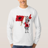 Een Albanees Zebra T-shirt (Voorkant)