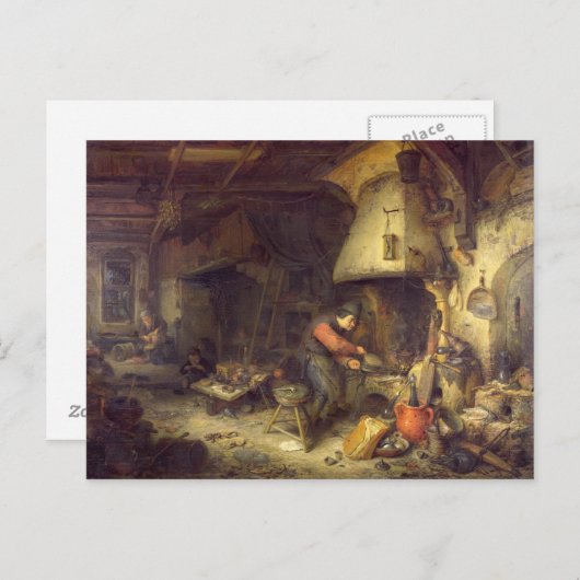 Een alchemicus, 1611 briefkaart (Voorkant / Achterkant)