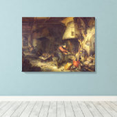 Een alchemicus, 1611 canvas afdruk (Insitu (Houten vloer))