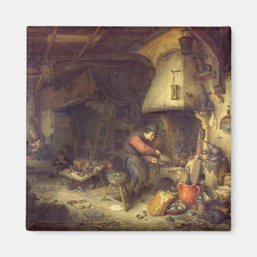 Een alchemicus, 1611 magneet (Voorkant)