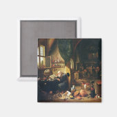 Een Alchemist in zijn Workshop Magneet (Voorkant / Achterkant)