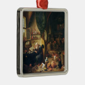 Een alchemist in zijn workshop metalen ornament (Rechts)