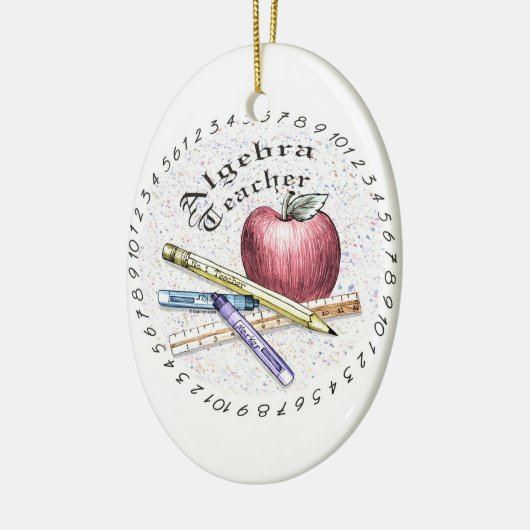 Een algebra-leraar keramisch ornament (Links)