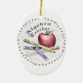 Een algebra-leraar keramisch ornament (Voorkant)