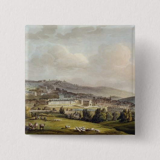 Een algemeen Uitzicht van Bath uit 'Bath geïllustr Vierkante Button 5,1 Cm (Voorkant)