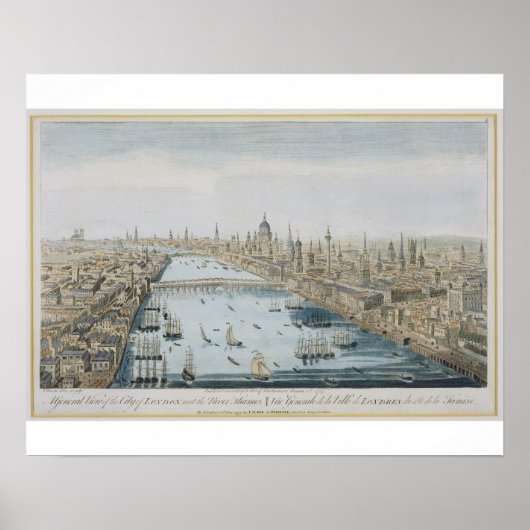 Een algemeen Uitzicht van de Londense City en de r Poster (Voorkant)