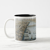 Een algemeen Uitzicht van de Londense City en de r Tweekleurige Koffiemok (Links)