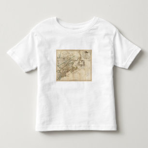 Een algemene kaart van de Noord-Britse kolonies Kinder Shirts