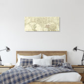Een algemene kaart van de wereld of het terraquees canvas afdruk (Insitu (Slaapkamer))