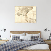 Een algemene kaart van de Zuid-Britse kolonies Canvas Afdruk (Insitu (Slaapkamer))