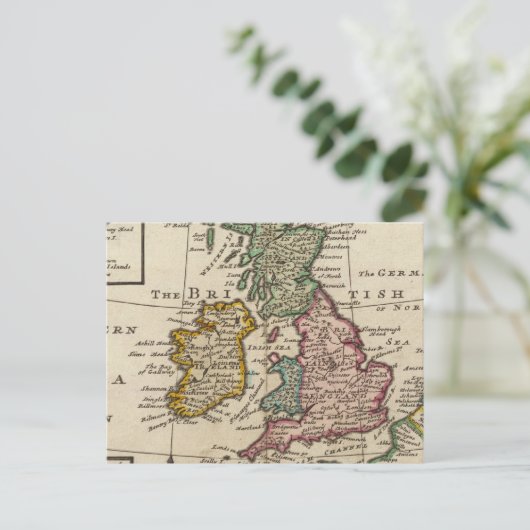 Een algemene kaart van Groot-Brittannië en Ierland (Staand voorkant)