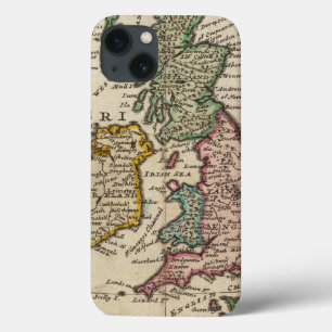 Een algemene kaart van Groot-Brittannië en Ierland Case-Mate iPhone Case
