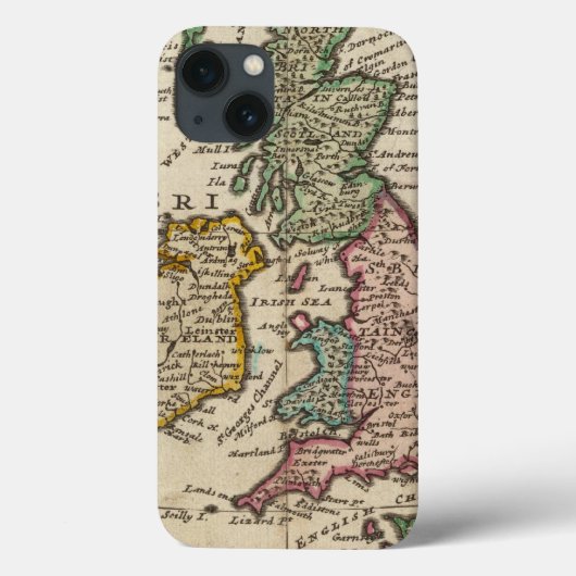 Een algemene kaart van Groot-Brittannië en Ierland Case-Mate iPhone Case (Achterkant)