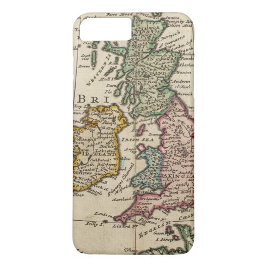Een algemene kaart van Groot-Brittannië en Ierland Case-Mate iPhone Case (Achterkant)
