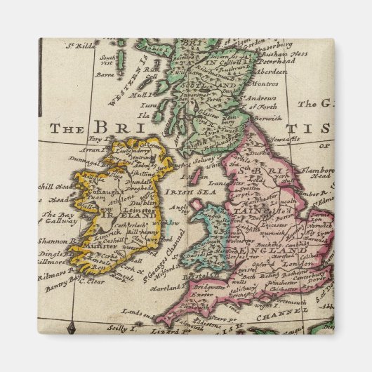 Een algemene kaart van Groot-Brittannië en Ierland Magneet (Voorkant)