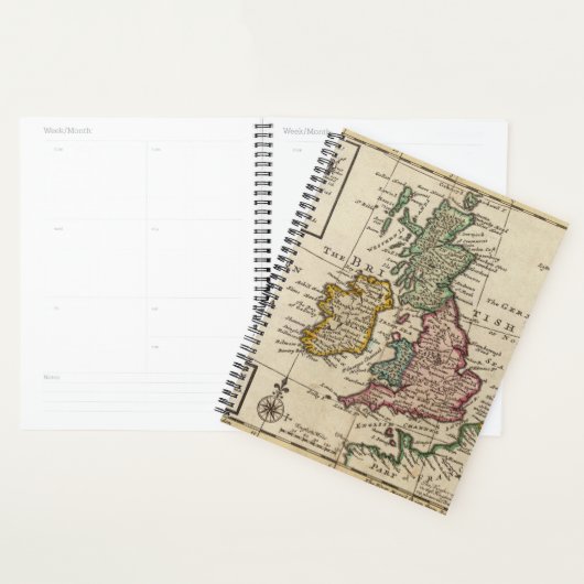 Een algemene kaart van Groot-Brittannië en Ierland Planner (Display)