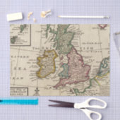 Een algemene kaart van Groot-Brittannië en Ierland Tissuepapier (Craft)