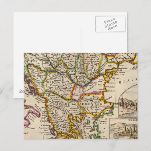 Een algemene kaart van Turkije in Europa (Voorkant / Achterkant)