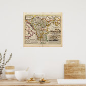 Een algemene kaart van Turkije in Europa Poster (Keuken)