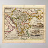 Een algemene kaart van Turkije in Europa Poster (Voorkant)