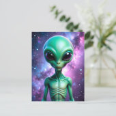 Een alien briefkaart (Staand voorkant)