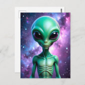Een alien briefkaart (Voorkant / Achterkant)