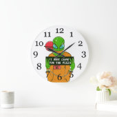 Een alien die van pizza houdt grote klok (Huis)