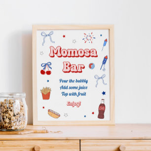 Een All American Girl Baby Shower Moederdag Bar Po Poster