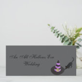 Een All Hallows Eve bruiloft Kaart (Staand voorkant)
