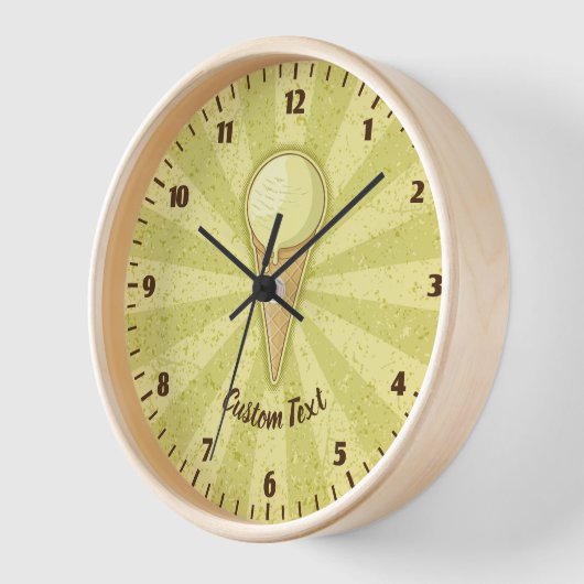 Eén all Ice Cream Cone Large Clock (Hoek)