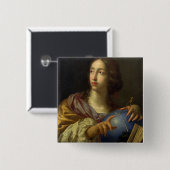 Een allegory van Astronomie Vierkante Button 5,1 Cm (Voorkant /achterkant)