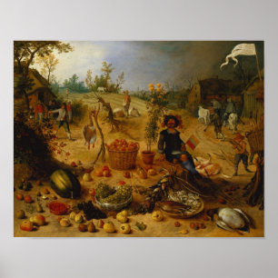 Een allegory van de herfst poster