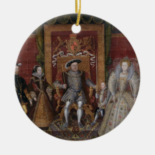 Een allegory van de Opvolging van de Tudor: De fam Keramisch Ornament