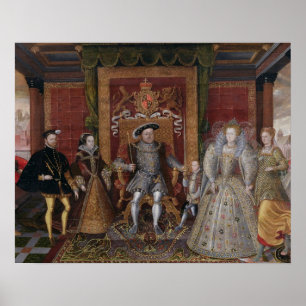 Een allegory van de Opvolging van de Tudor: De fam Poster