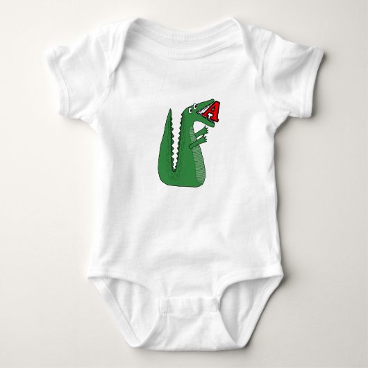 Een Alligator Baby Bodysuit. Leuke dierlijke alp Romper (Voorkant)