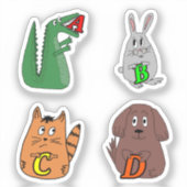 Een Alligator Baby Bodysuit. Leuke dierlijke alp Sticker (Voorkant)