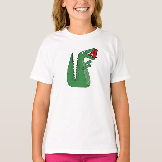 Een Alligator Baby Bodysuit. Leuke dierlijke alp T-shirt (Voorkant)