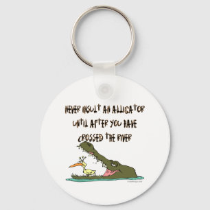 Een Alligator-Humor nooit Insuleren Sleutelhanger