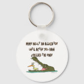 Een Alligator-Humor nooit Insuleren Sleutelhanger (Achterkant)