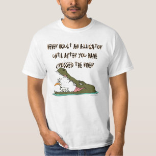 Een Alligator-Humor nooit Insuleren T-shirt