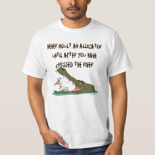 Een Alligator-Humor nooit Insuleren T-shirt (Voorkant)