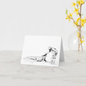 Een Alligator Line Art Card plaatsen Kaart (Gele Bloem)