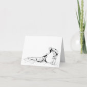 Een Alligator Line Art Card plaatsen Kaart (Voorkant)